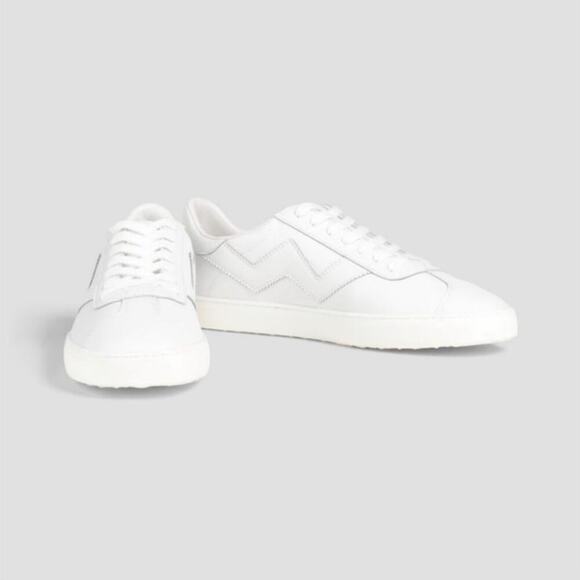 Stuart Weitzman Daryl Leather Lace Up Low Top Sneaker Size 10 Women's - Picture 1 of 11